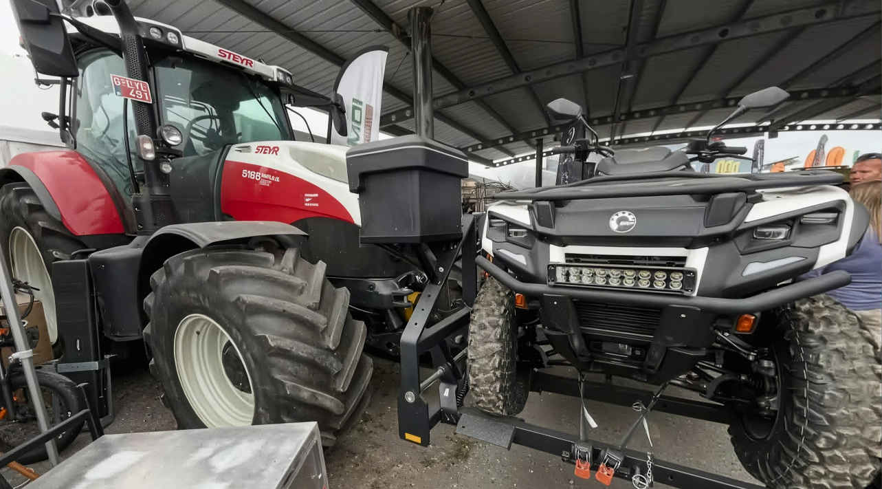 Quad Can-Am installé sur un équipement Tract’Moi à la Foire de Libramont 2026